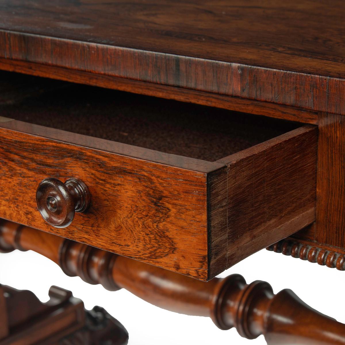 A Regency rosewood end support sofa table, attributed to Gillows For Sale 5