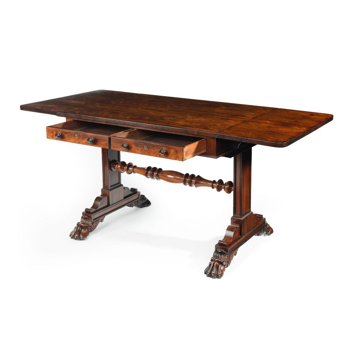 Anglais Table de canapé Regency en bois de rose, attribuée à Gillows en vente