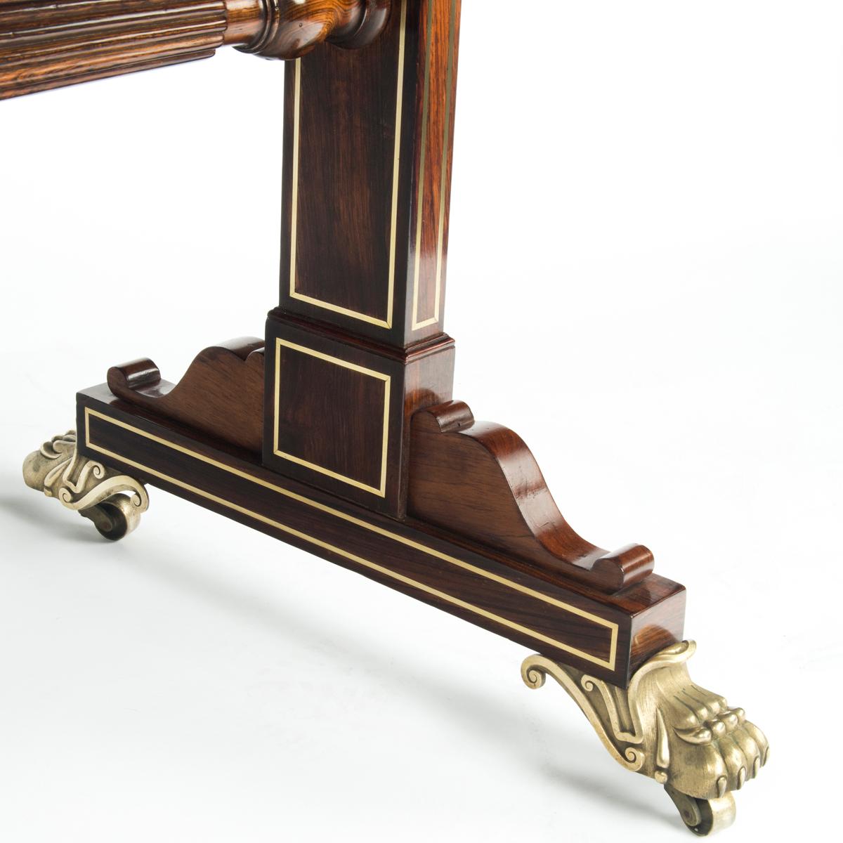 Regency Rosewood Free Standing End Support Writing Table, by Gillows 7