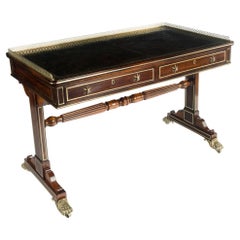 Regency Rosewood Free Standing End Support Writing Table, by Gillows