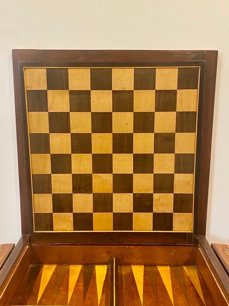 Regency Rosewood Games Table, Brass Inlay, English, circa 1820 For Sale 9