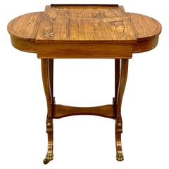 Regency Rosewood Games Table, Brass Inlay, English, circa 1820