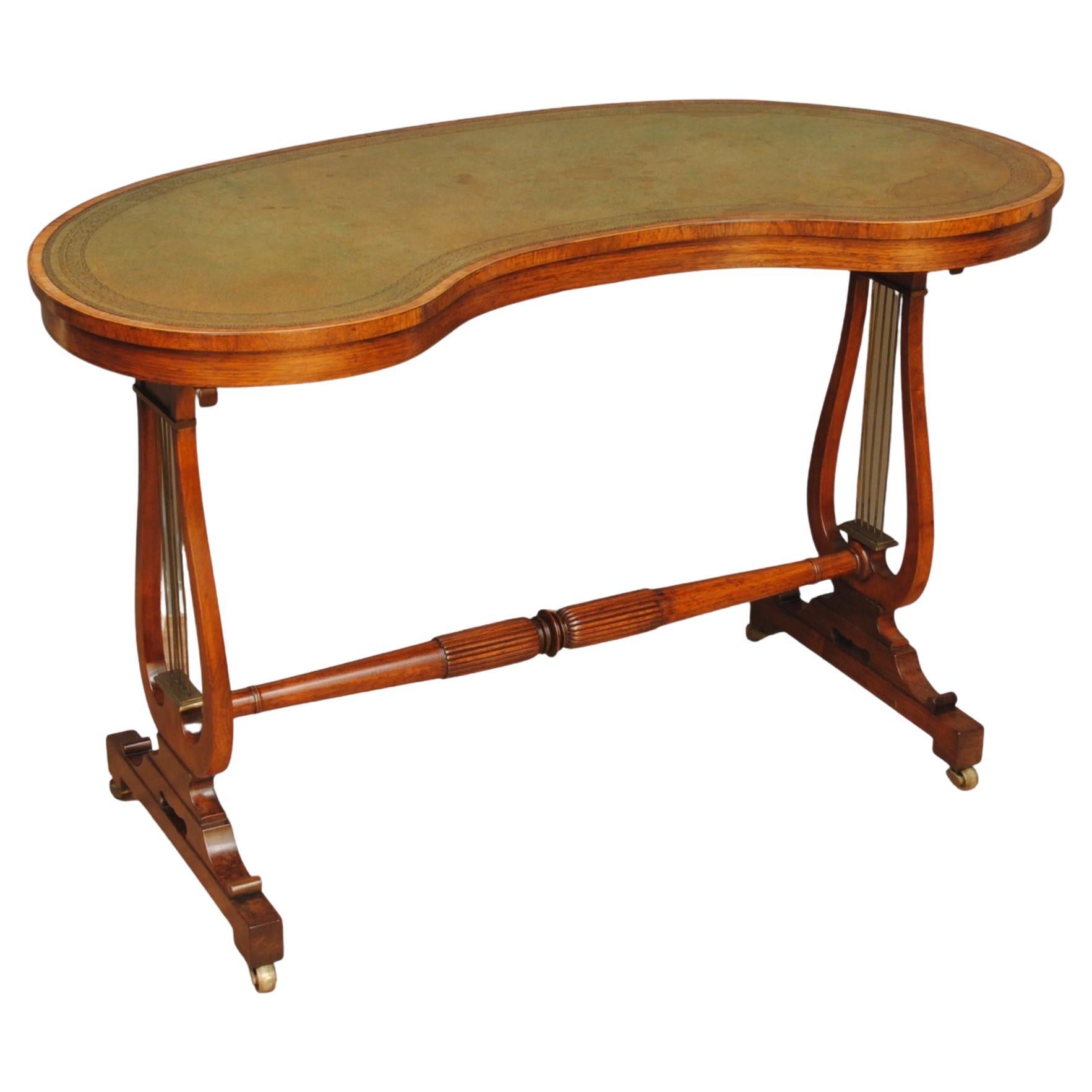 A Regency Rosewood Kidney Shaped Writing Table For Sale