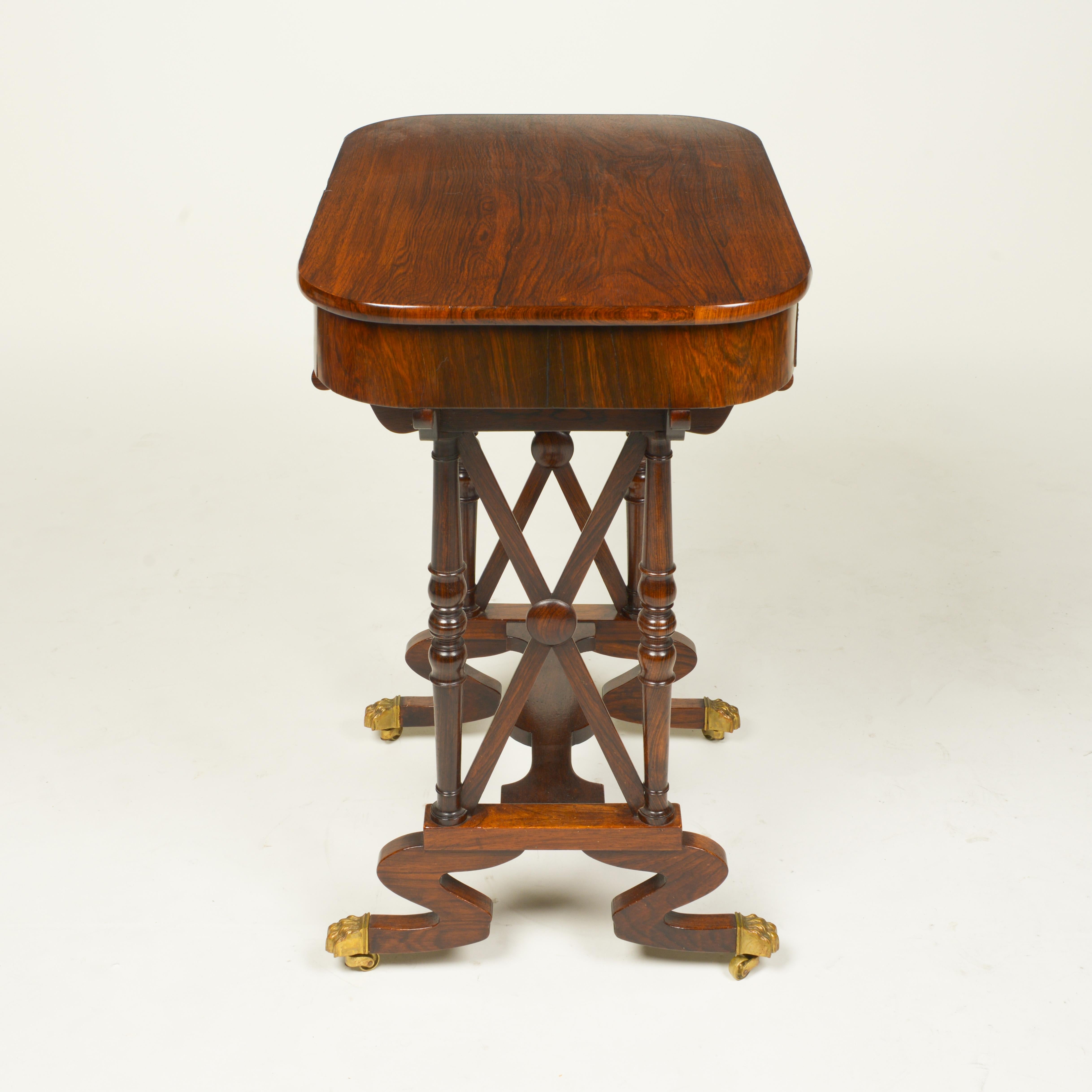 English A Regency Rosewood Work Table, Circa 1820 For Sale
