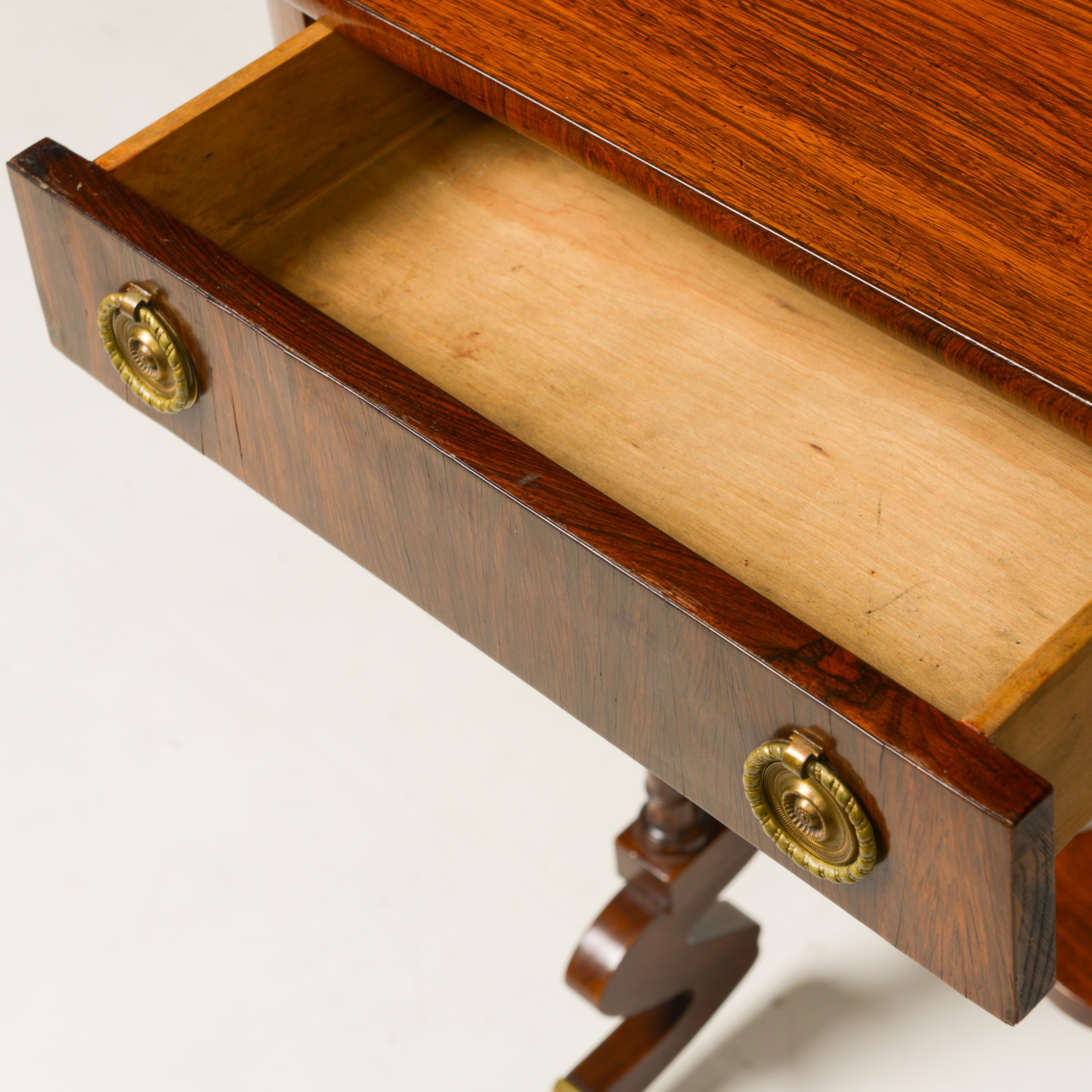 Early 19th Century A Regency Rosewood Work Table, Circa 1820 For Sale