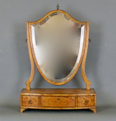 Regency Satinwood Toilet Mirror with Tulipwood Banding and Ebony Stringing