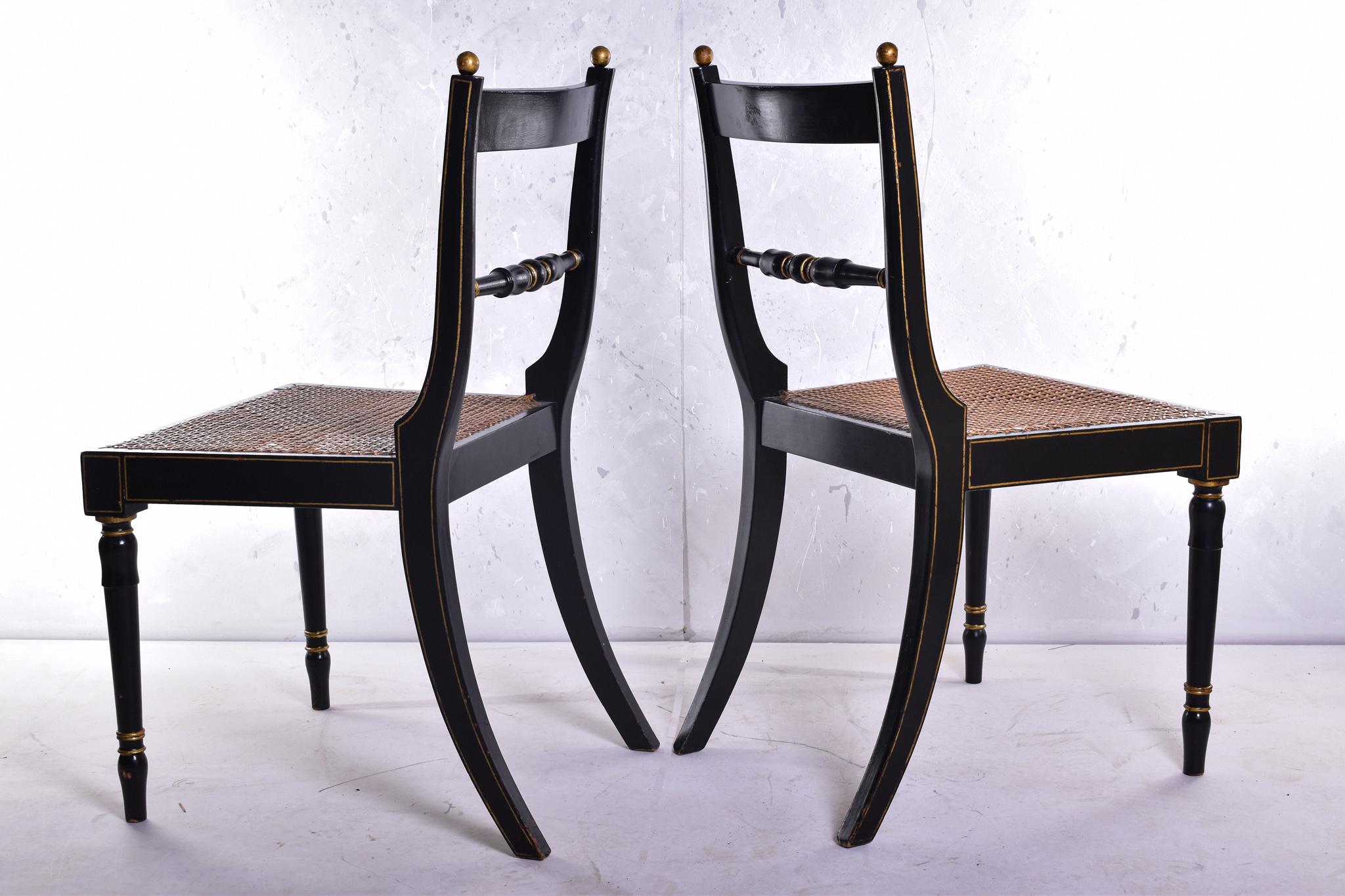 Cane A Regency Set Of Dining Chairs By John Gee