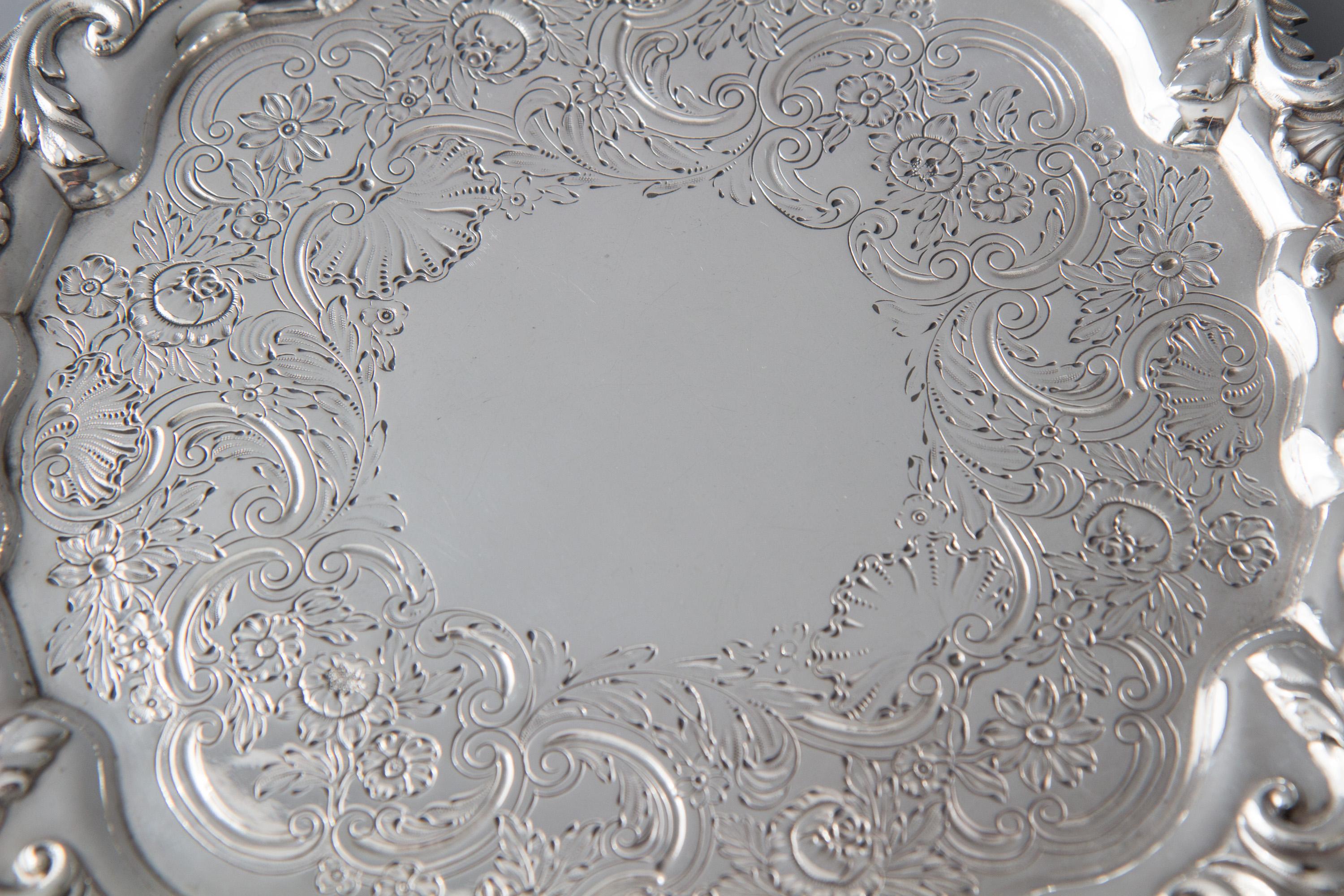 A Regency Silver Salver, London, 1823 by Paul Storr 6