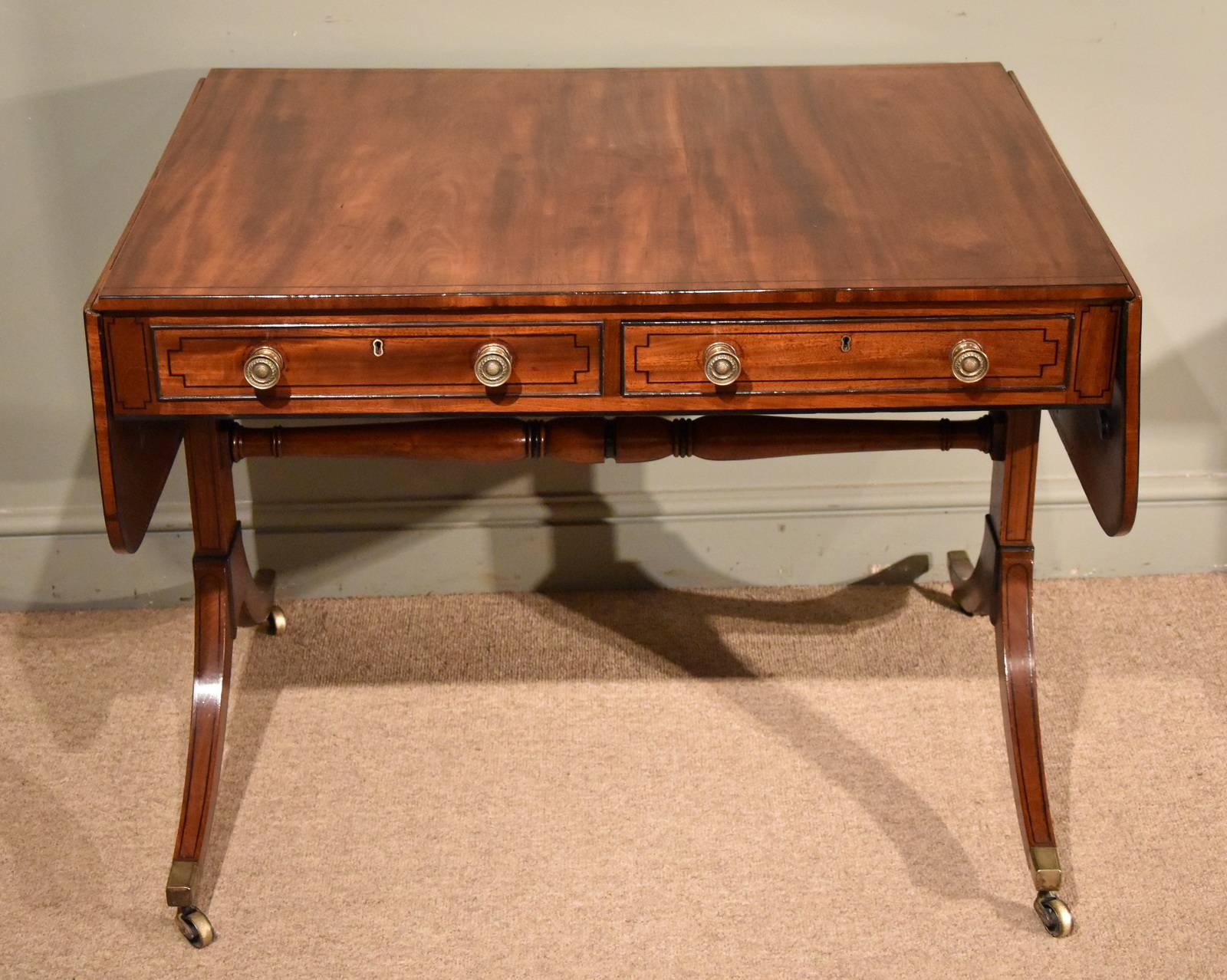 A Regency period mahogany sofa table once owned by Florence Nightingales family and in use at the time she was in residence

Dimensions:
Height 29