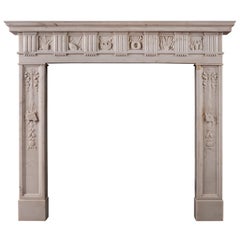 Antique Regency Statuary Marble Fireplace of the Finest Quality