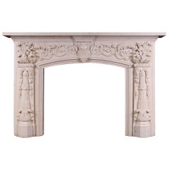 Mantel de mármol blanco estatuario Regency