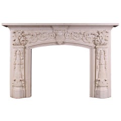 Regency Statuary White Marble Mantel Piece