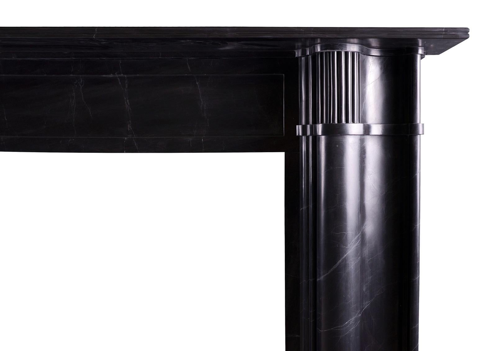 Regency Style Black Marble Fireplace In New Condition For Sale In London, GB