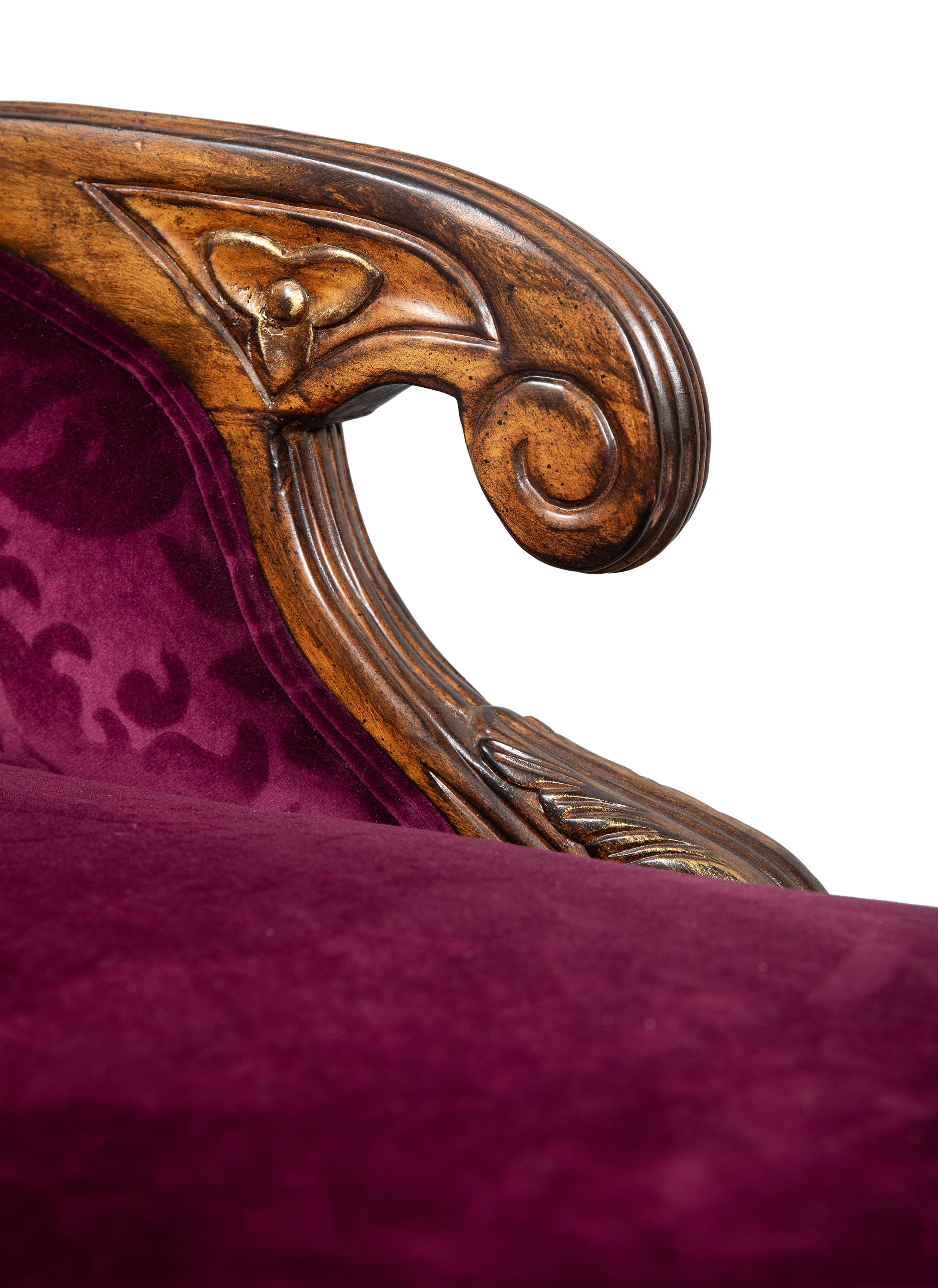 A Regency Style Carved Wood Day Bed For Sale 1