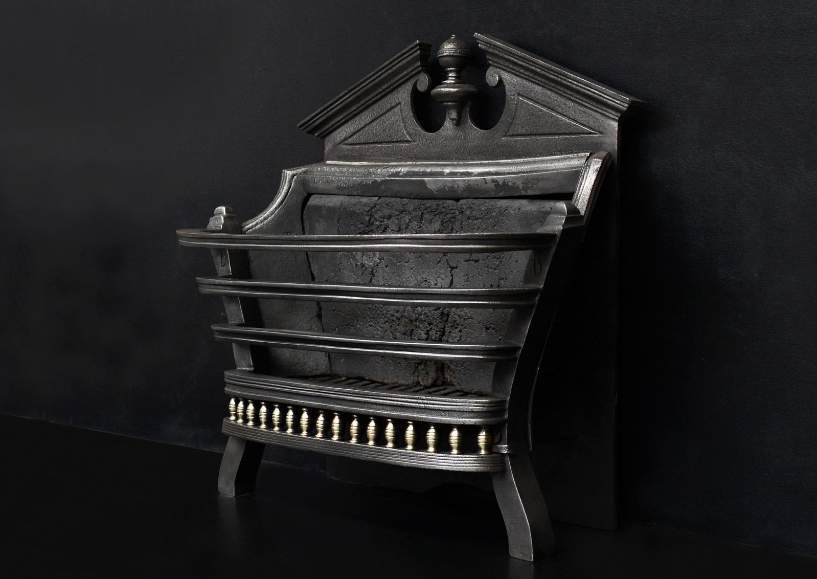 19th Century Regency Style Cast Iron Firebasket For Sale