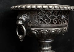 Regency Style Cast Iron Firegrate with Marble Plinth