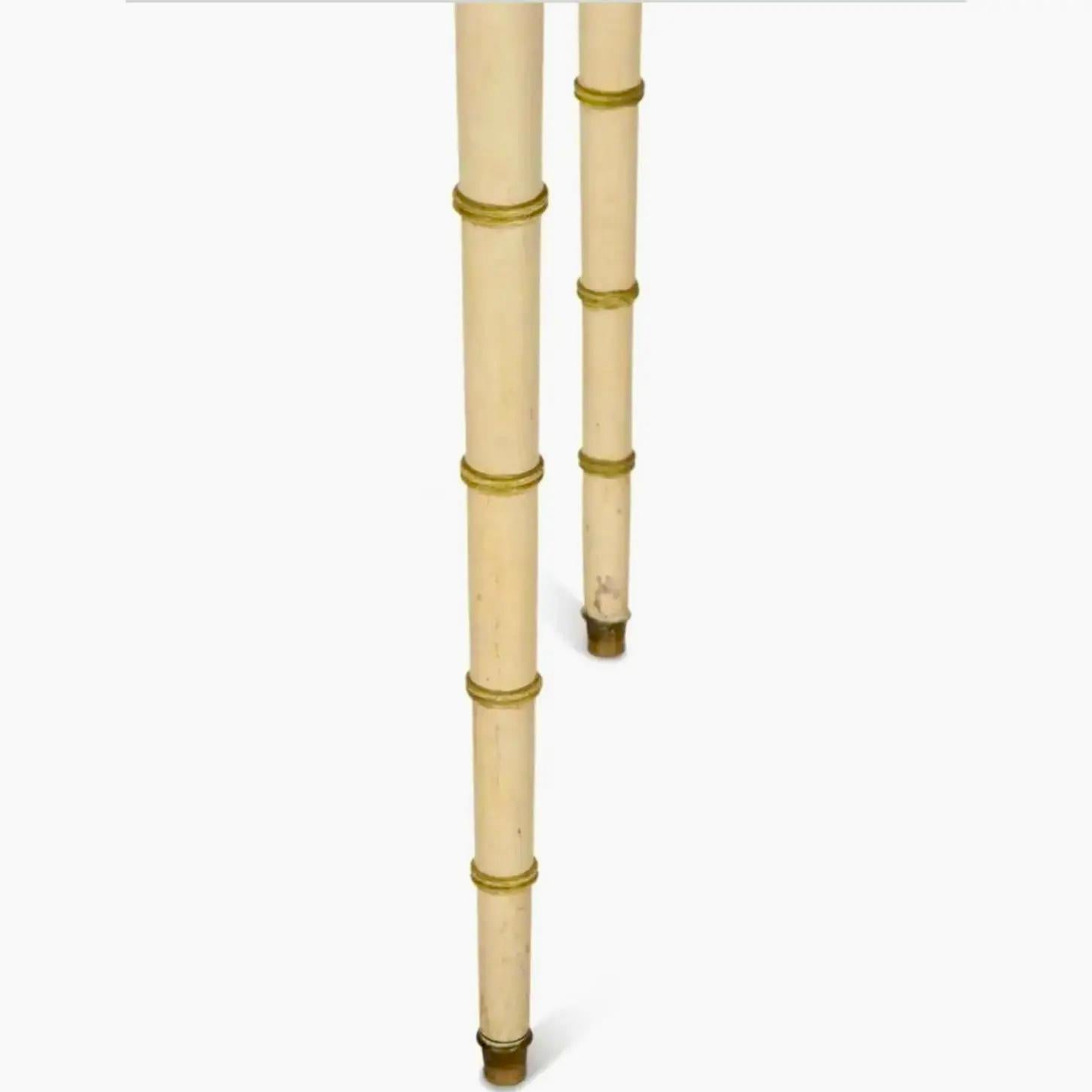 A Regency Style French Faux Bamboo Side Table For Sale 2