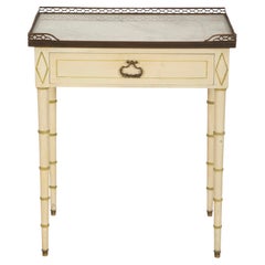A Regency Style French Faux Bamboo Side Table