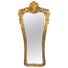 Vintage Regency Style Gilded Tall Wall or Dressing Mirror