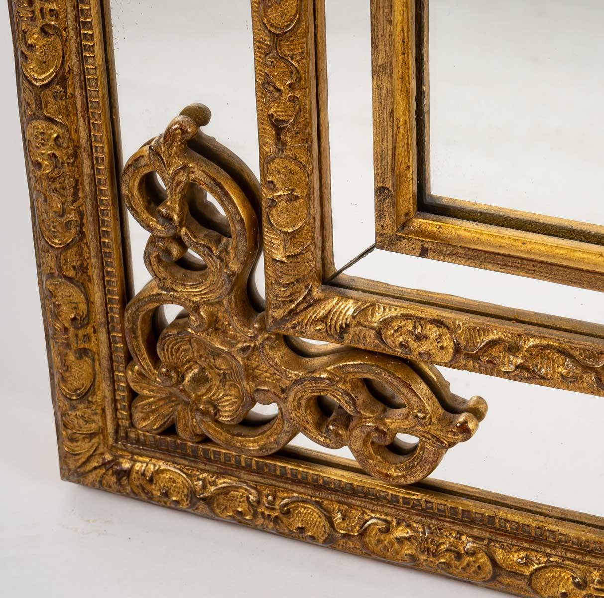 European Regency Style Gilt Stucco Mirror