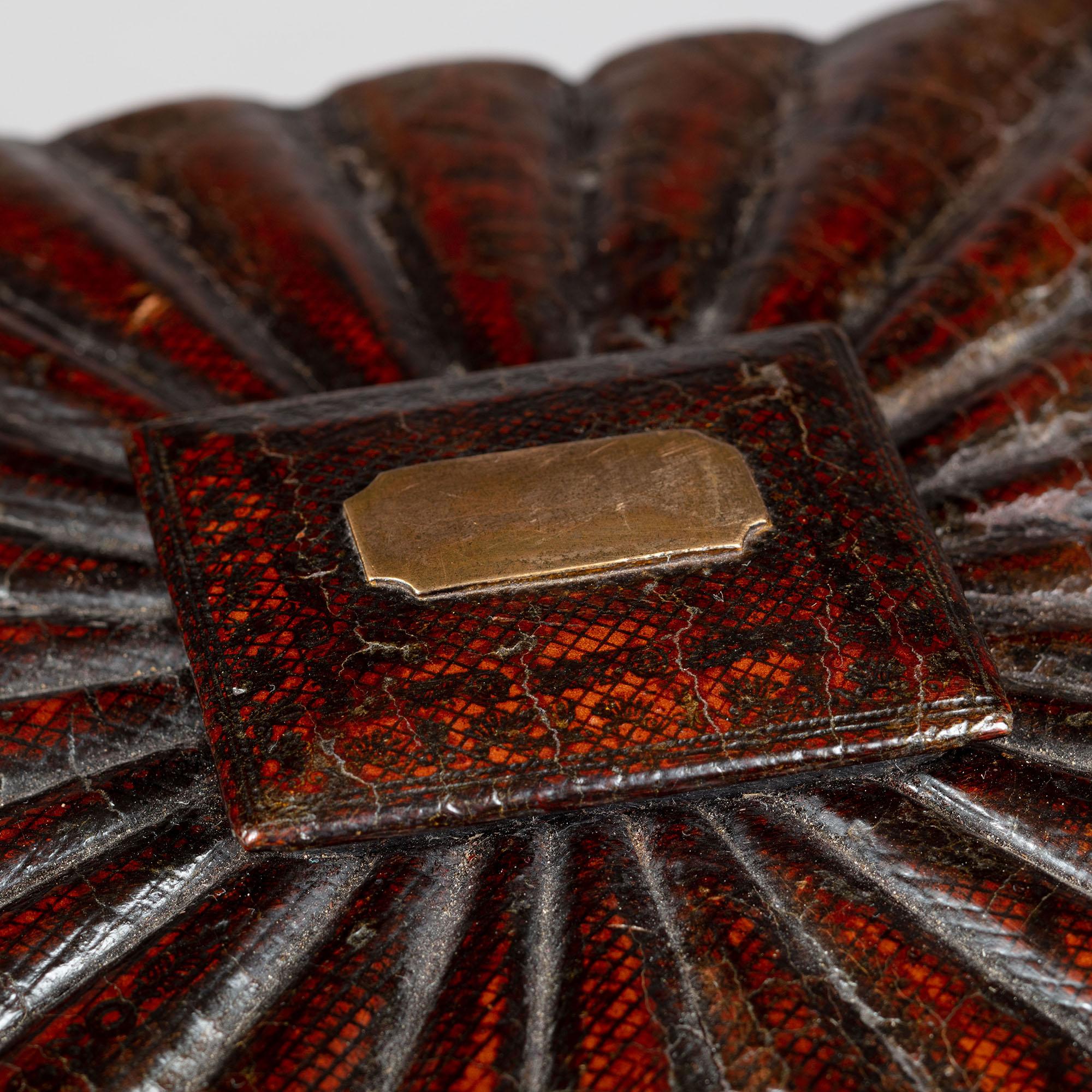 A Regency tooled and gathered leather casket, c.1820 For Sale 6