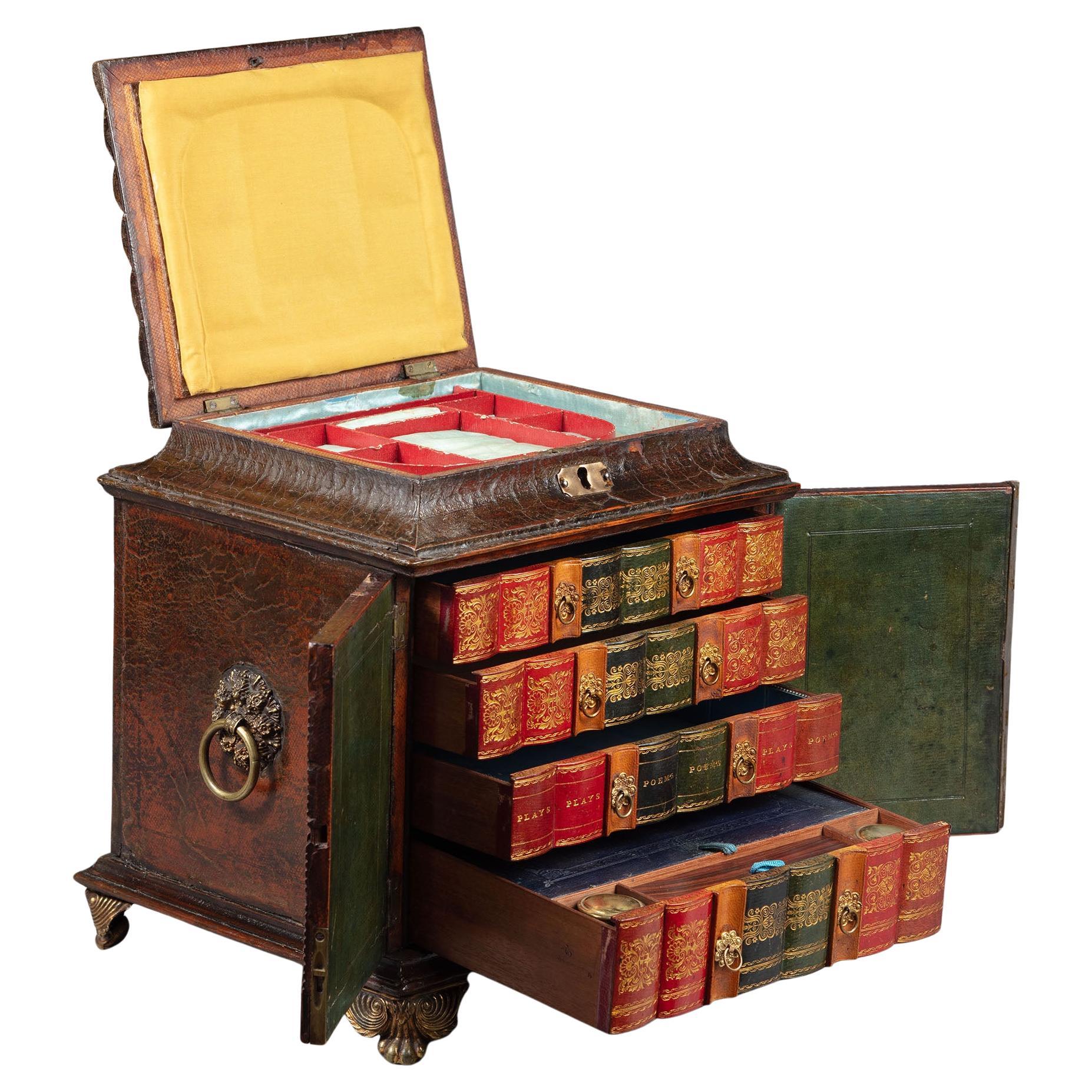 Ein bearbeitetes und gerafftes Regency-Lederkoffer aus Leder, um 1820