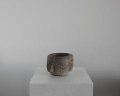 A Remarkable Dark Primitive Wabi 18Th C. Catalan Stone Mortar