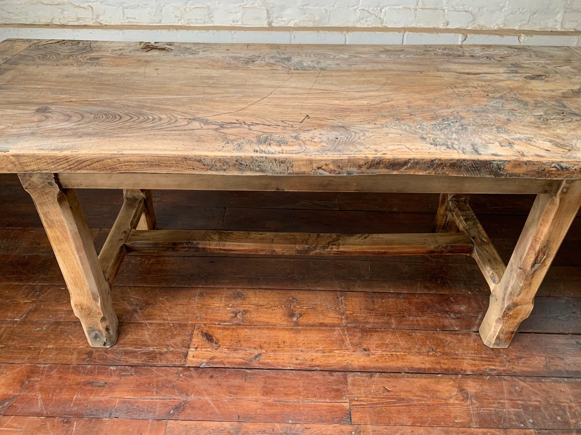 A Remarkable Late 18th Century French Burr Elm Table, (6-8 seater) 6
