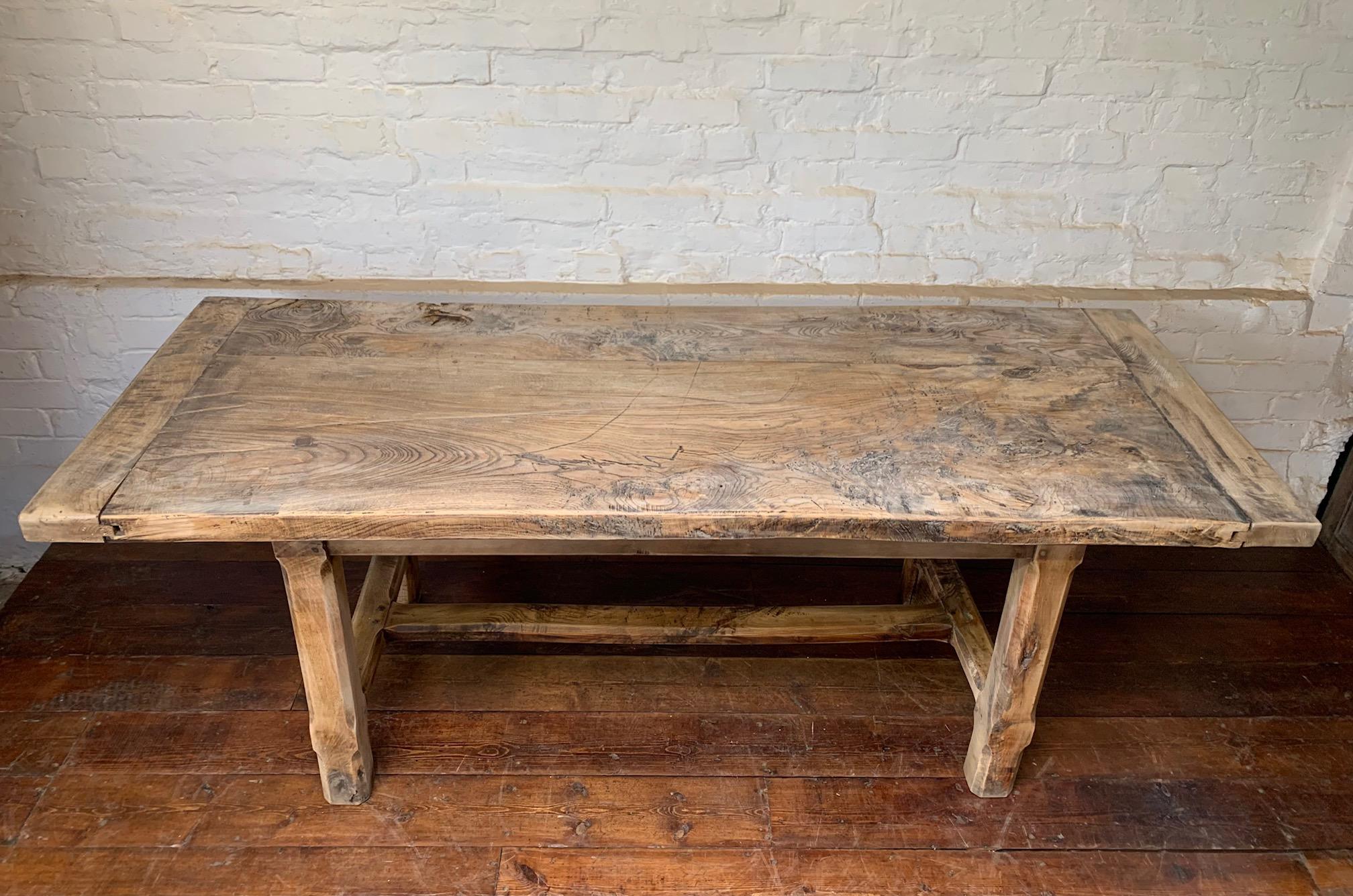 A Remarkable Late 18th Century French Burr Elm Table, (6-8 seater) 8