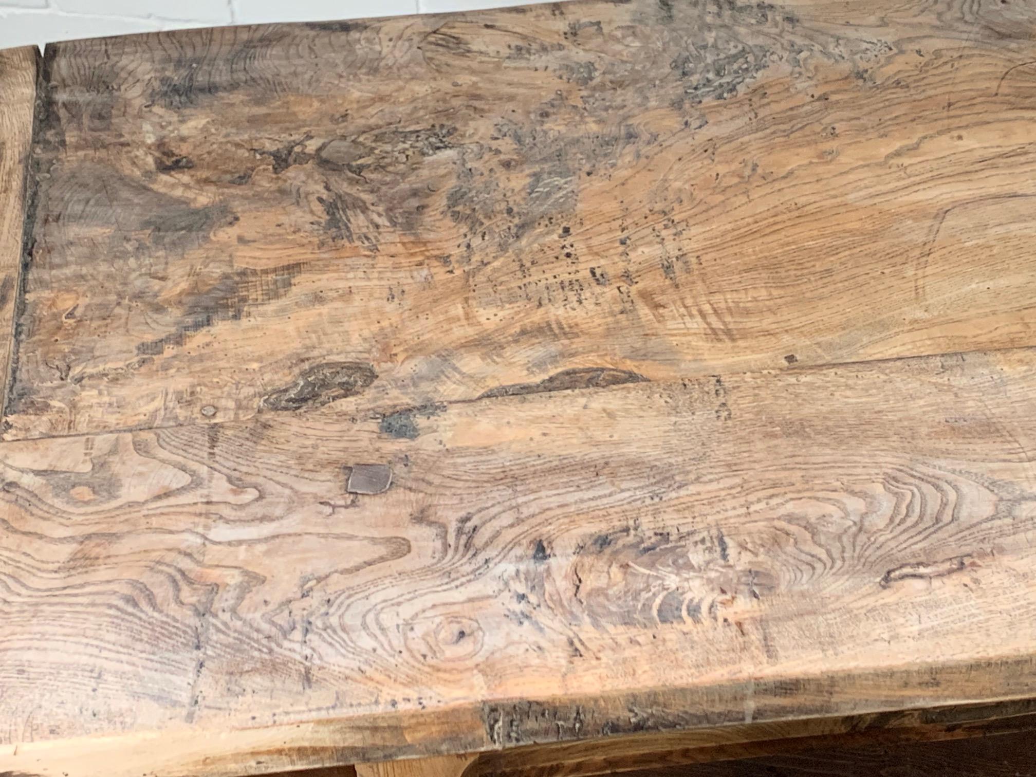 A Remarkable Late 18th Century French Burr Elm Table, (6-8 seater) 9