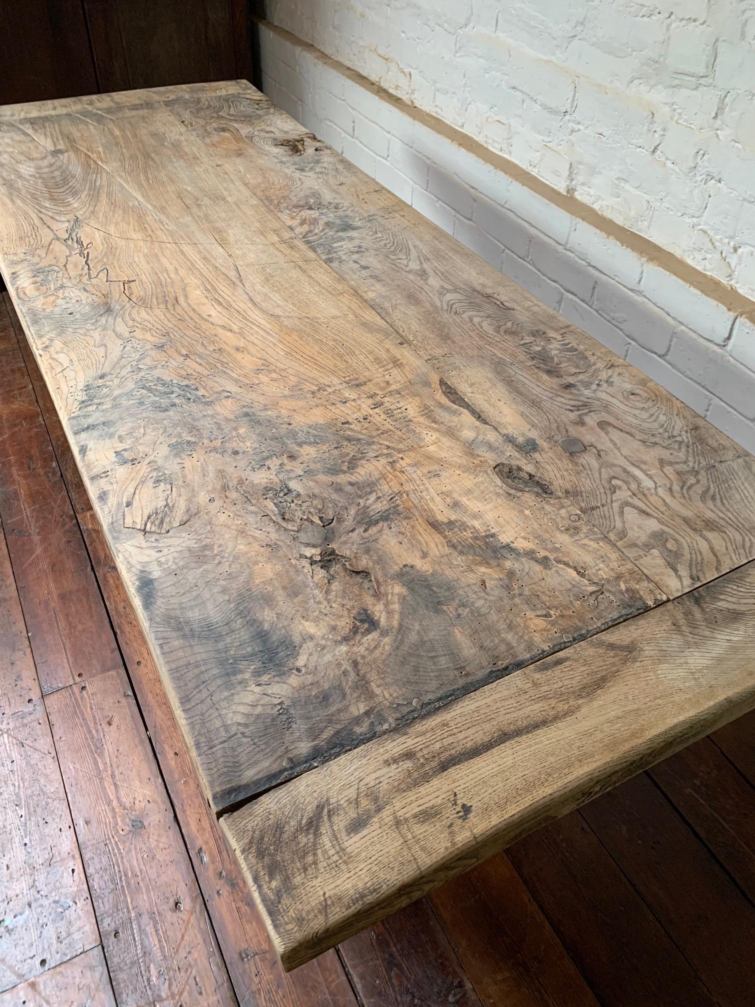 A Remarkable Late 18th Century French Burr Elm Table, (6-8 seater) 1