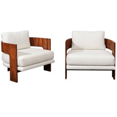 Remarkable Pair of Modern Emperor's Chairs by Milo Baughman, circa 1966