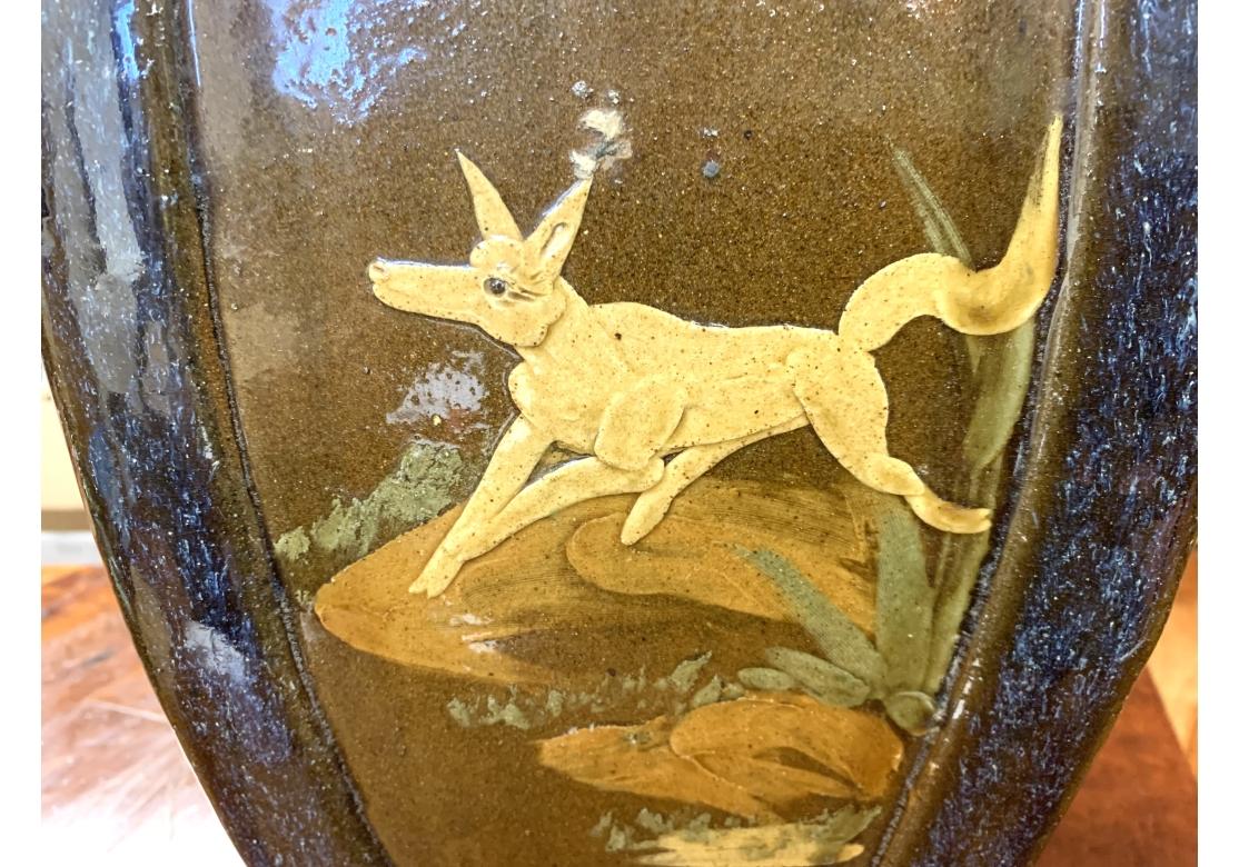 Notable pareja de taburetes de jardín asiáticos pintados con motivos de animales en venta 4