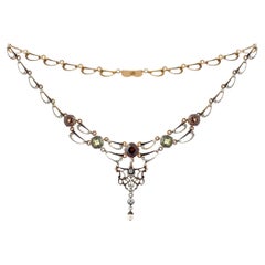 Renaissance Revival Gold & Enamel Necklace by Carlo Giuliano