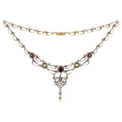 Renaissance Revival Gold & Enamel Necklace by Carlo Giuliano