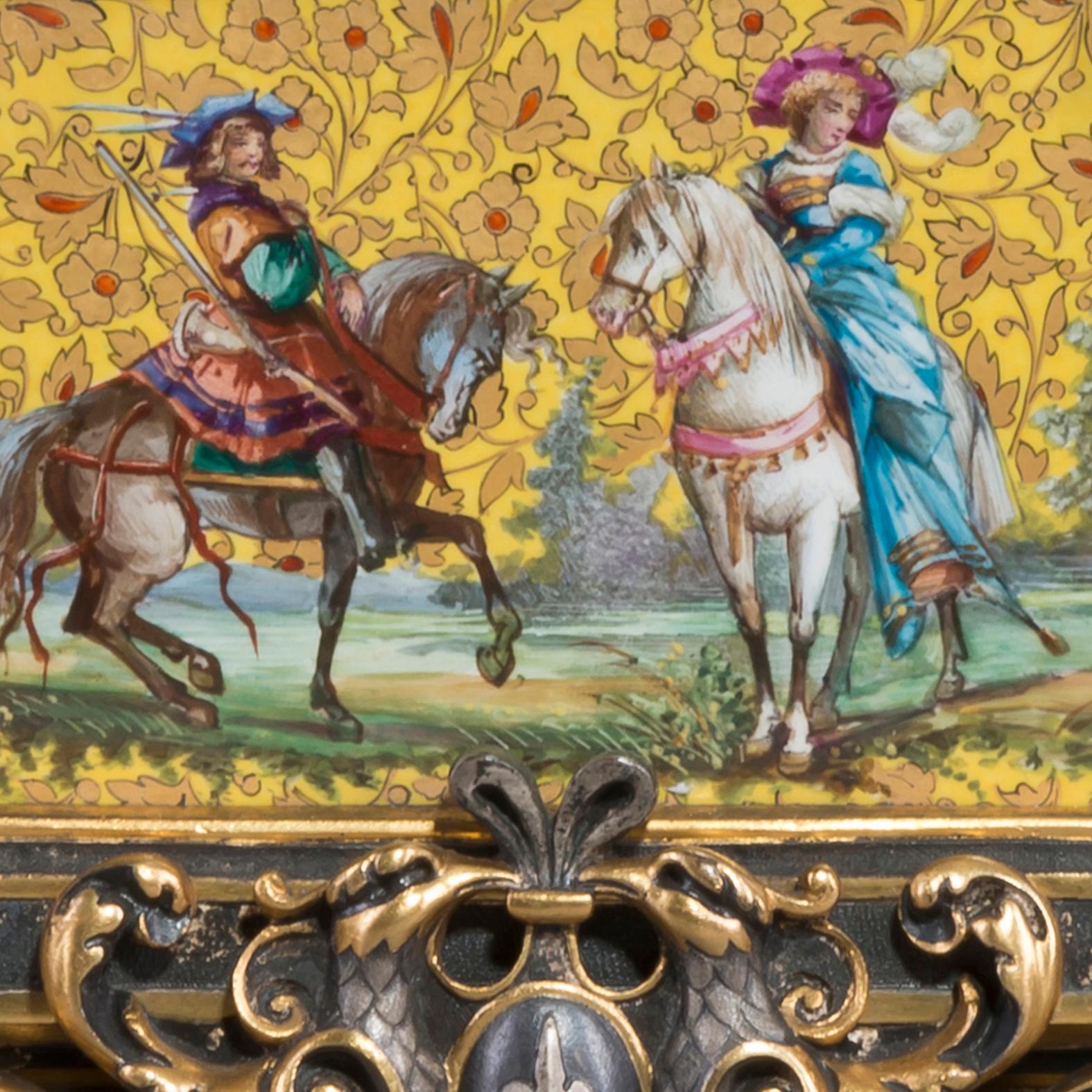 Gilt Renaissance Style Porcelain Mounted Jardinière