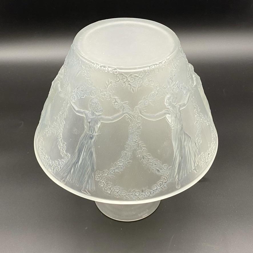 Art Deco A Rene Lalique 6 dancers Glass  Table lamp