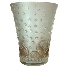 Vintage A Rene Lalique Ajaccio  Art Deco Glass vase 