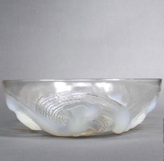 René Lalique Art Deco Opalescent Glass Calypso Bowl