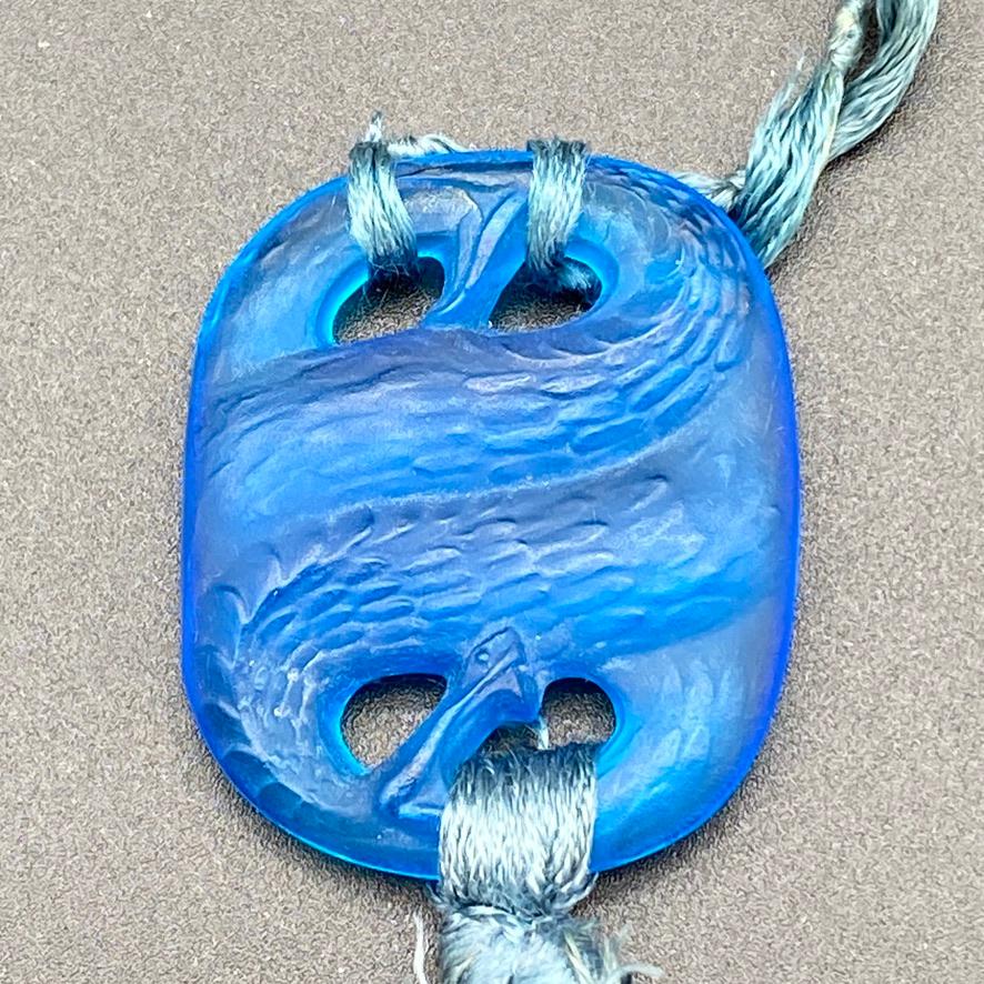 Rene Lalique Art Deco Snake Pendant For Sale 1