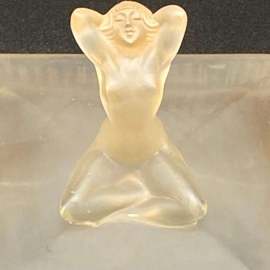 French A Rene lalique Art Deco Sultane glass boxe  For Sale