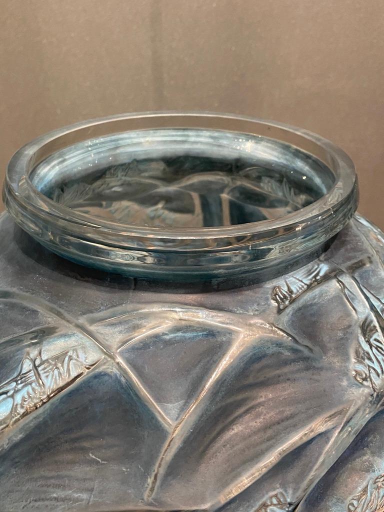 René Lalique  Art Nouveau Criquet Vase in Patinated Glass 1