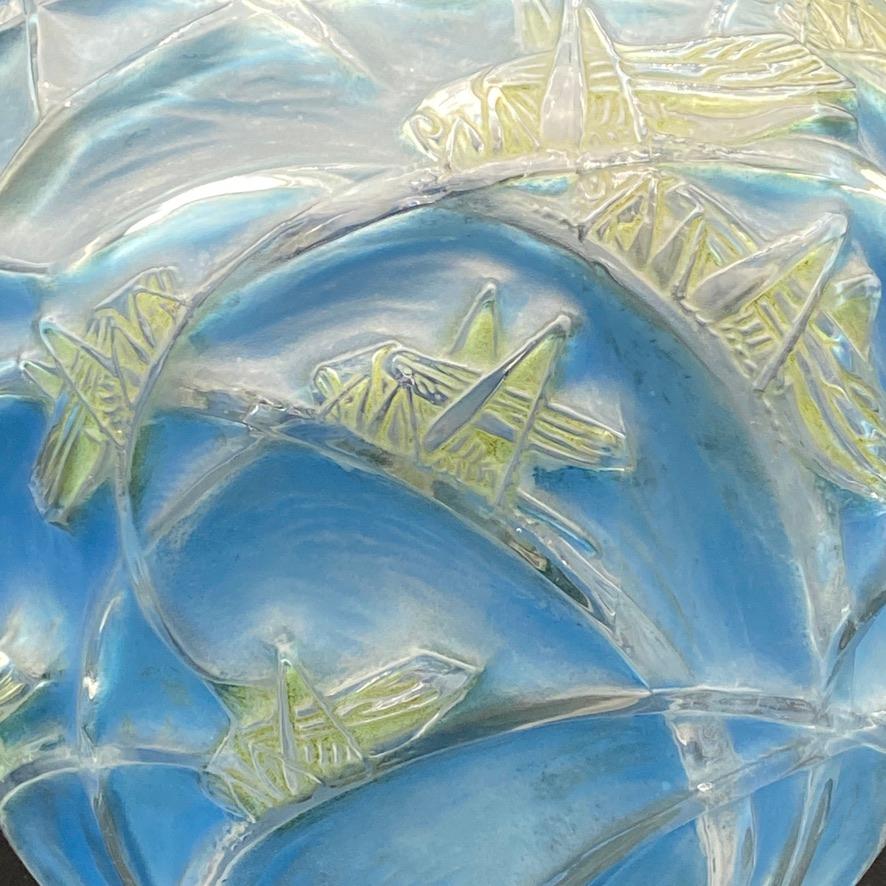 French  A Rene Lalique Criquet Glass Vase  For Sale