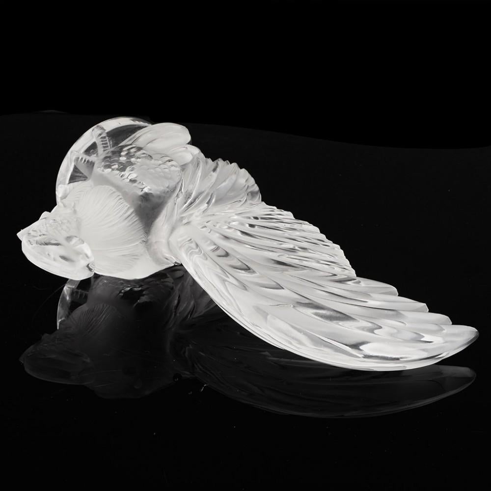 A Rene Lalique Frosted and Polished Coq Nain Car Mascot, Designed 1928 In Good Condition For Sale In Tunbridge Wells, GB
