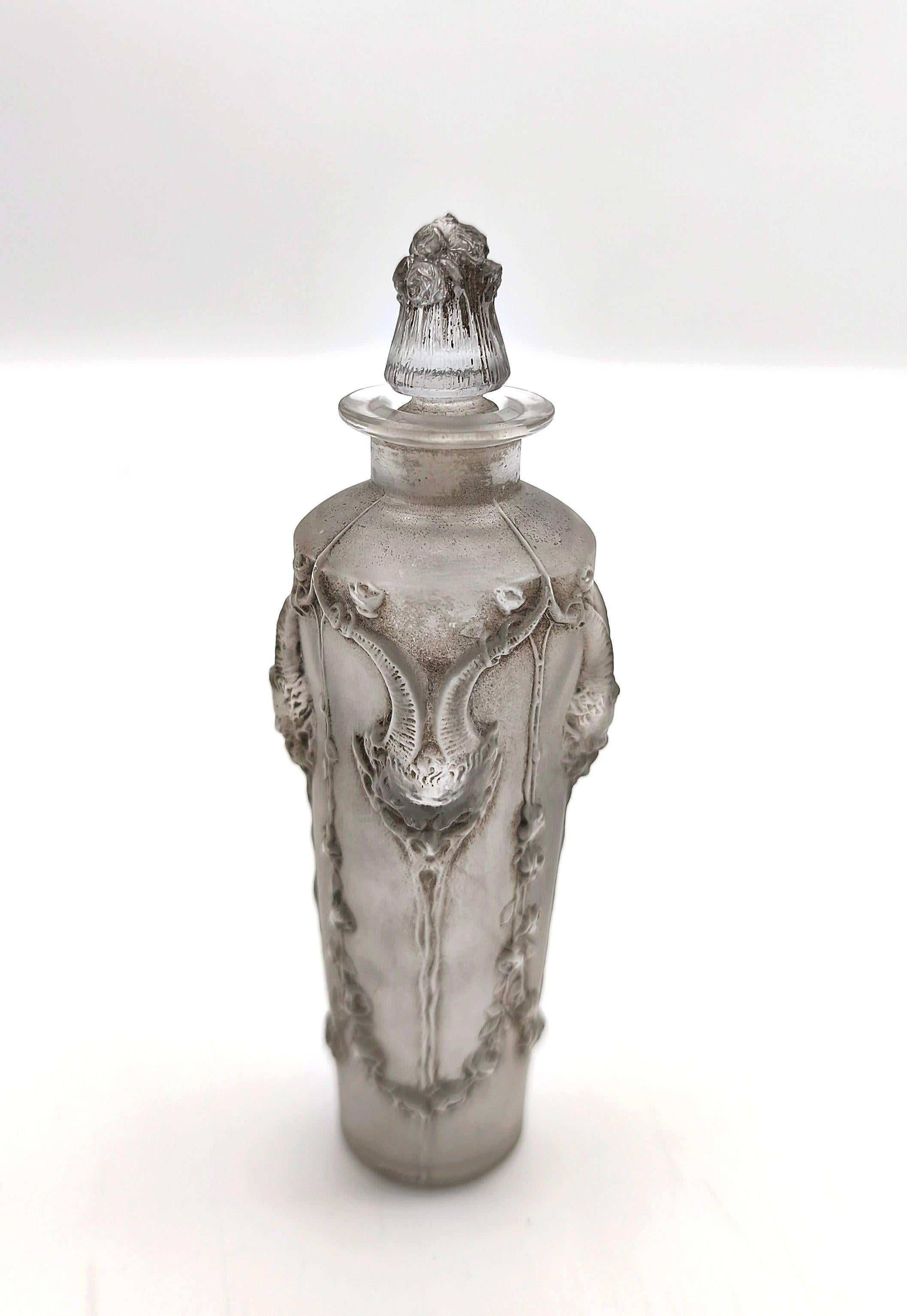 Frasco de perfume de cristal René Lalique 