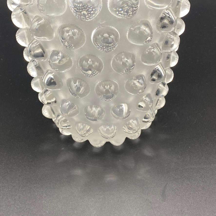 Molded A Rene Lalique Mossi Glass vase