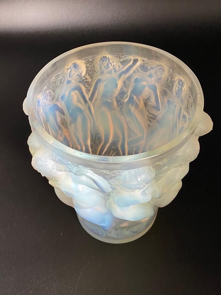 A René LALIQUE Opalescent Glass  Bacchantes Vase  For Sale 3