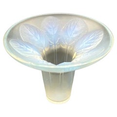 A René Lalique Opalescent Glass Violettes Vase