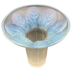 À René Lalique Violettes Opalescent Art Déco Glass Vase