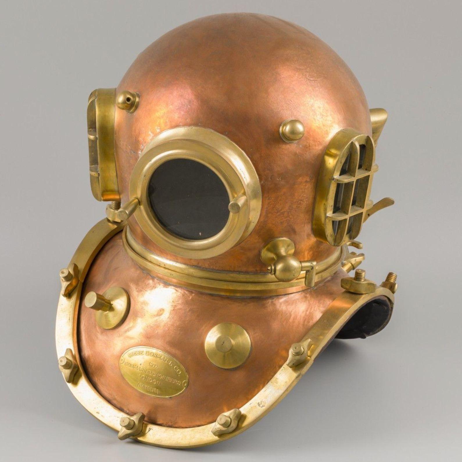 Modern Replica Brass 12-Bolt Siebe Gorman & Co. Diving Helmet